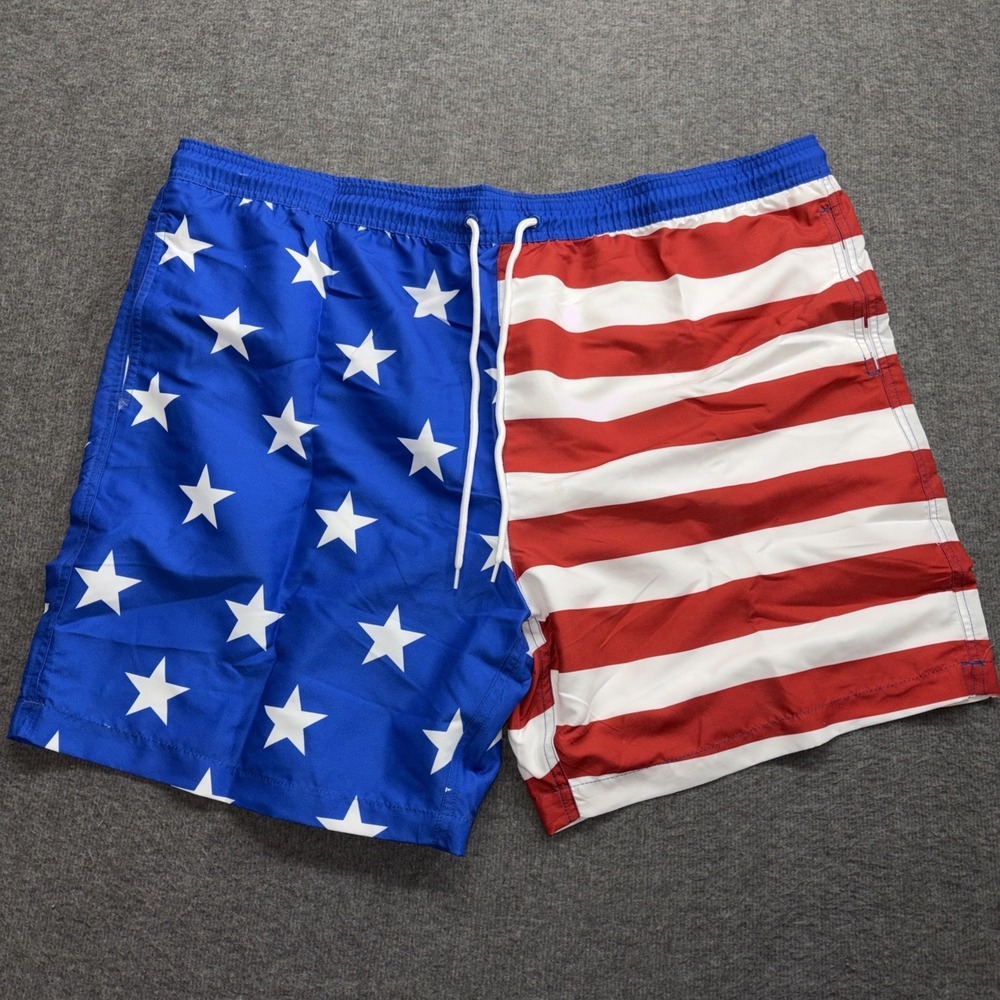 Walnut & 39th‎ mens XXL swim trunks bottoms american flag USA